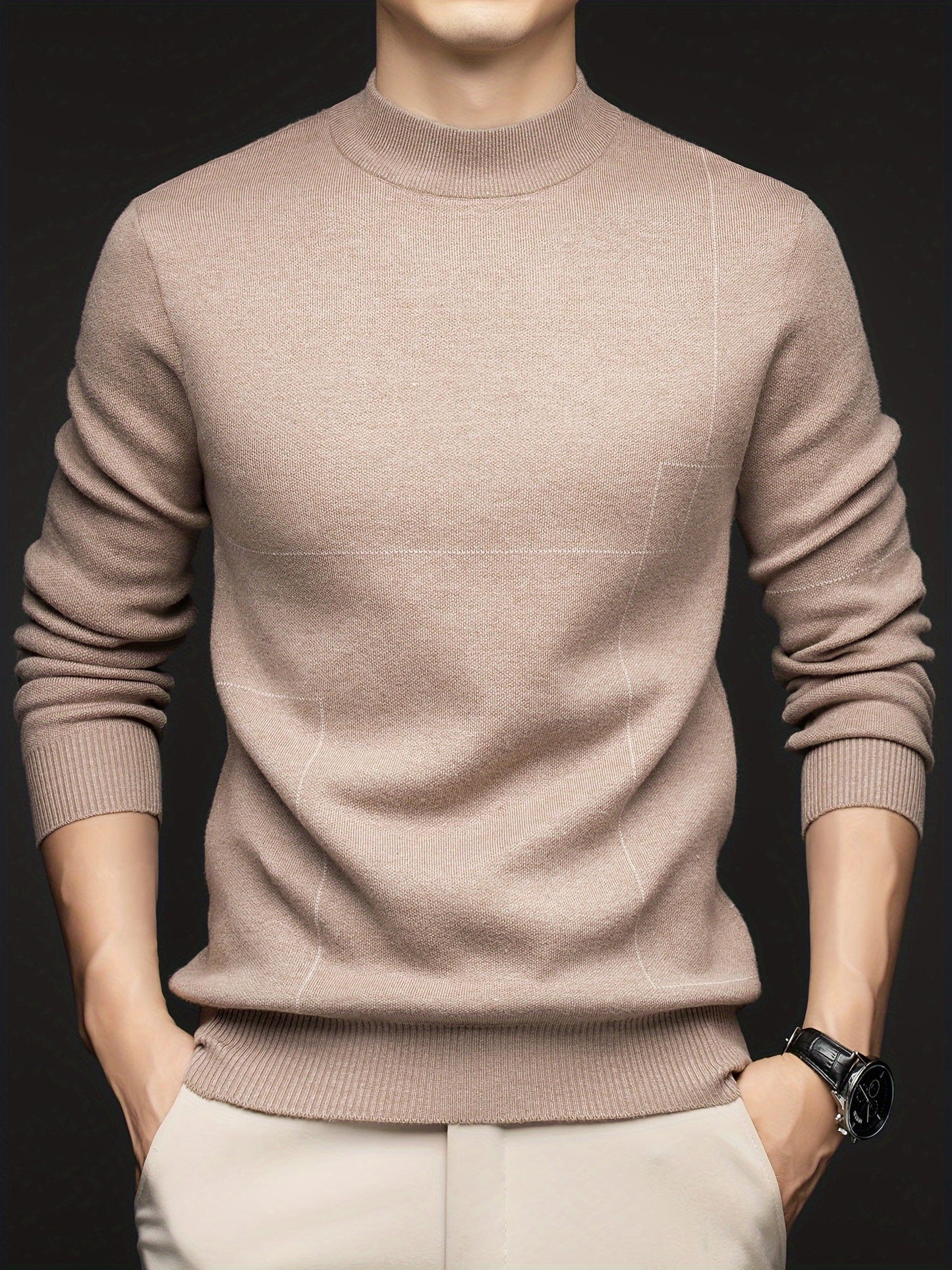 Cozy Men's Winter Striped Sweater