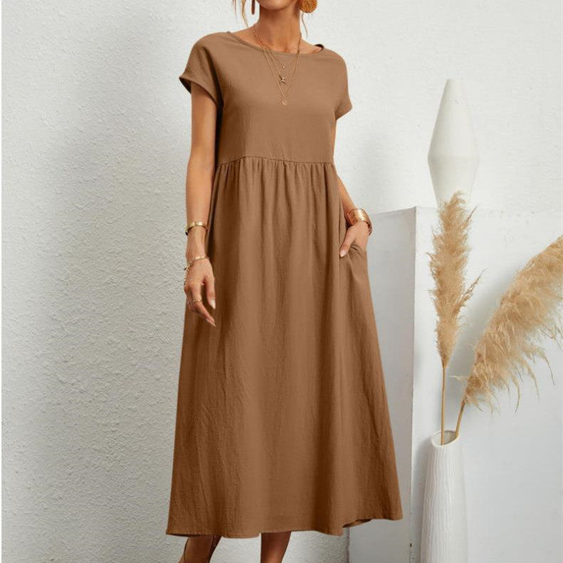 Casual Comfortable Knee Length Midi Dress - VogeLuxe