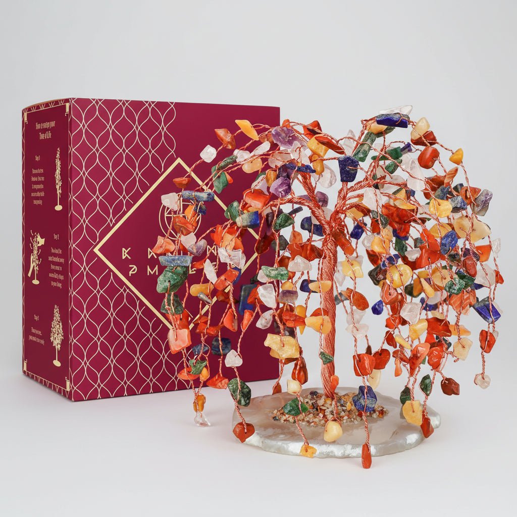 Healing Crystal Gemstone Tree Figurine Decoration