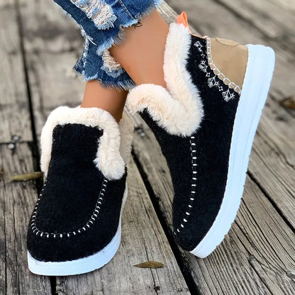 Warm Fleece Lined Women's Slipper Shoes