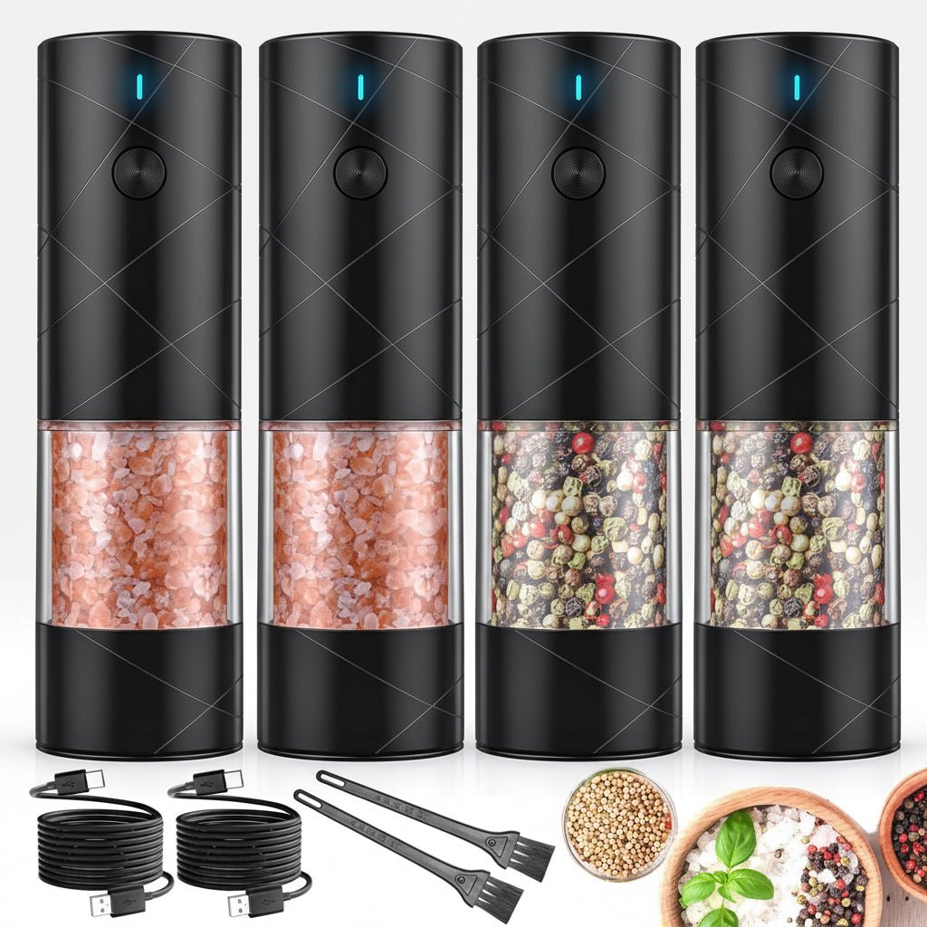 Compact Automatic Salt Pepper Mill Set