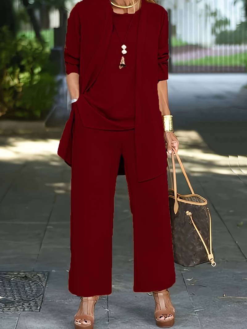 Soft Cozy Loungewear Set for Women with Cardigan and Pants