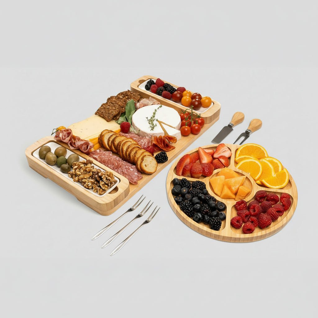 Deluxe Cheese Board Set with Storage and Utensils - VogeLuxe
