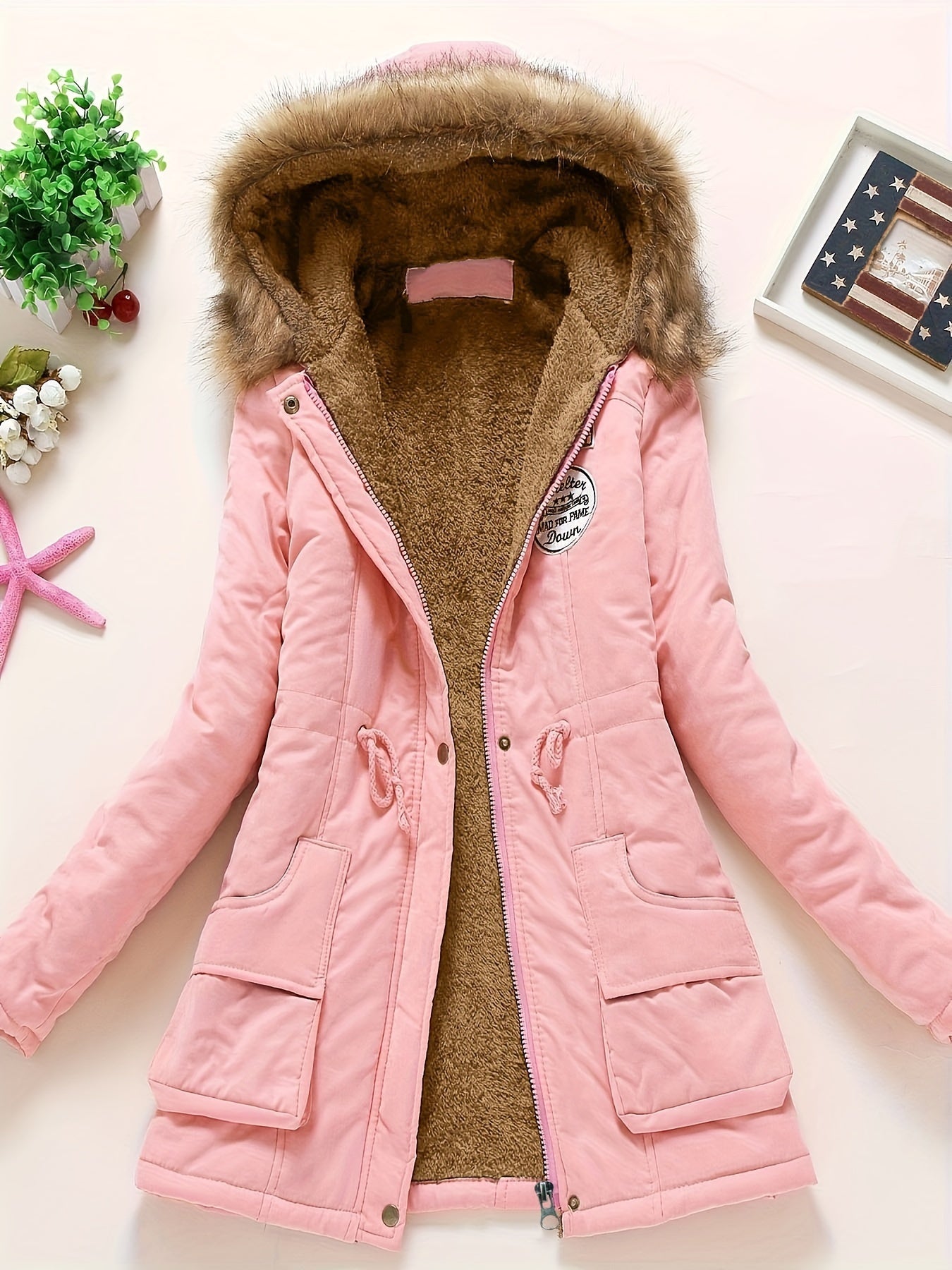 Ladies Waterproof Parka Coat with Hood