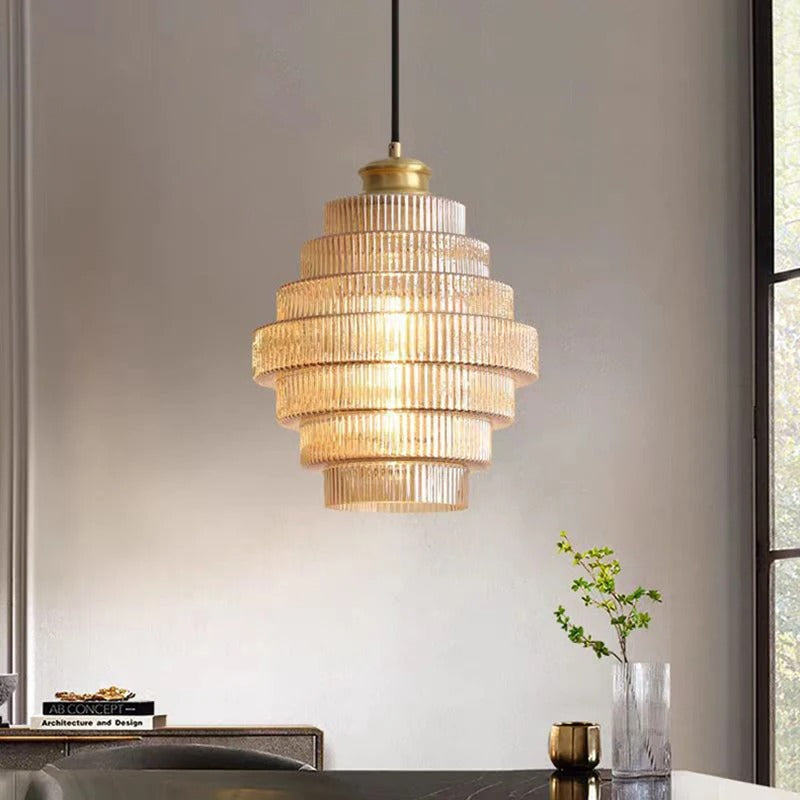 Luxury Gold Tiered Pendant Light