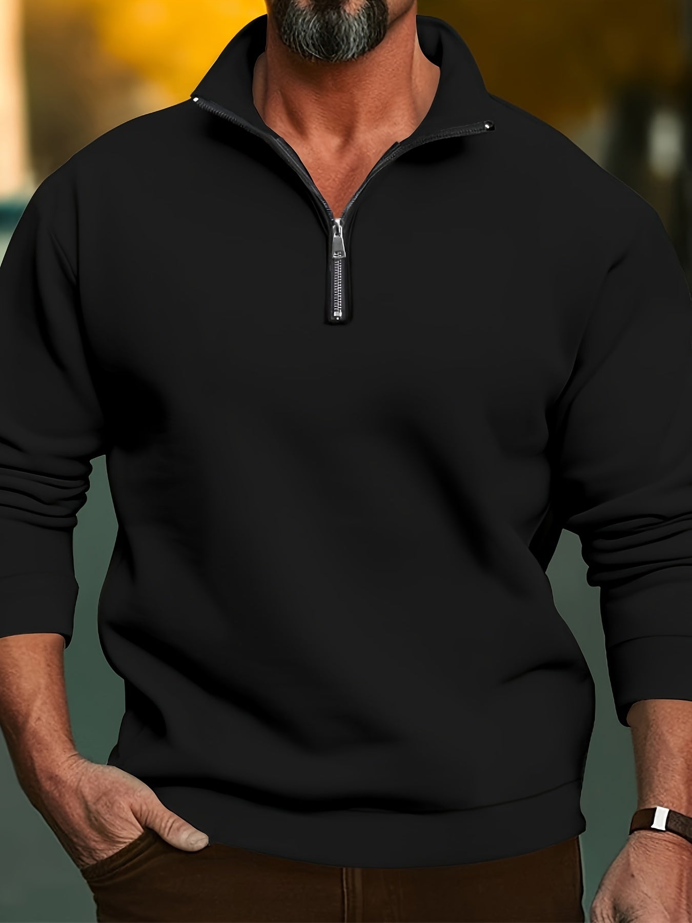 Cozy Men's Winter Crew Neck Pullover Sweatshirt