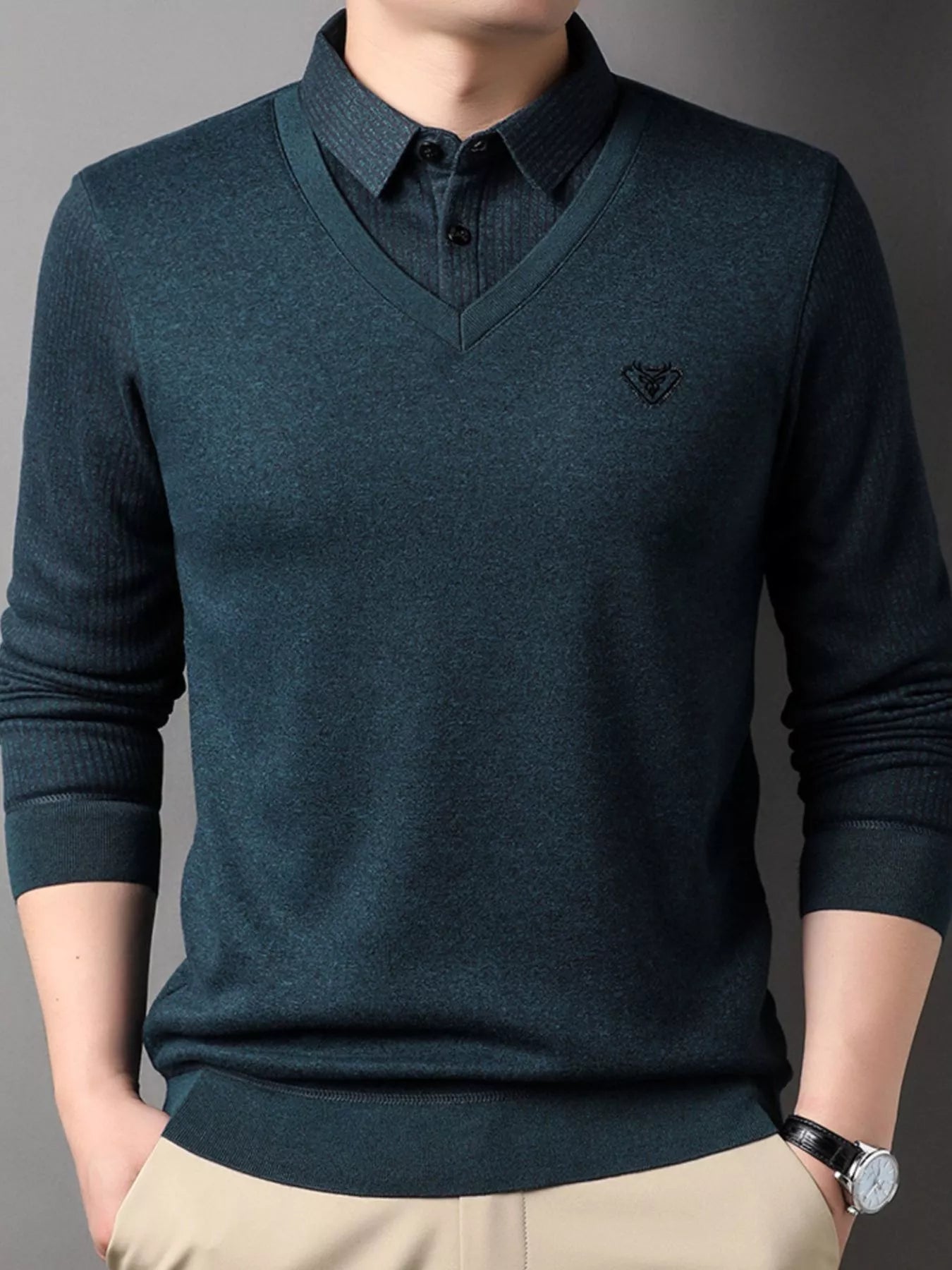 Big Size Crew Neck Casual Sweater Top
