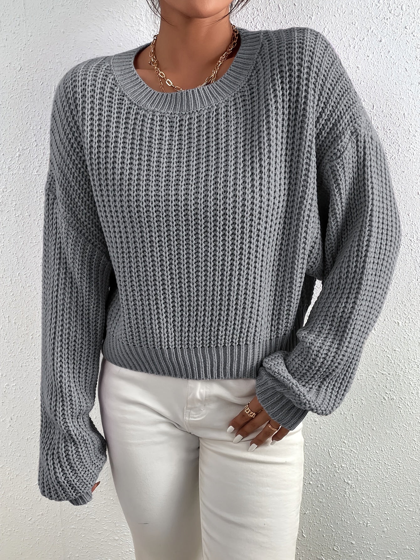 Classic Crew Neck Women's Soft Sweater