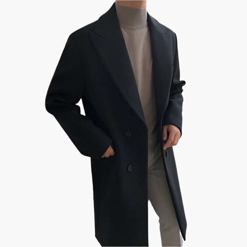 Classic Double Breasted Wool Coat