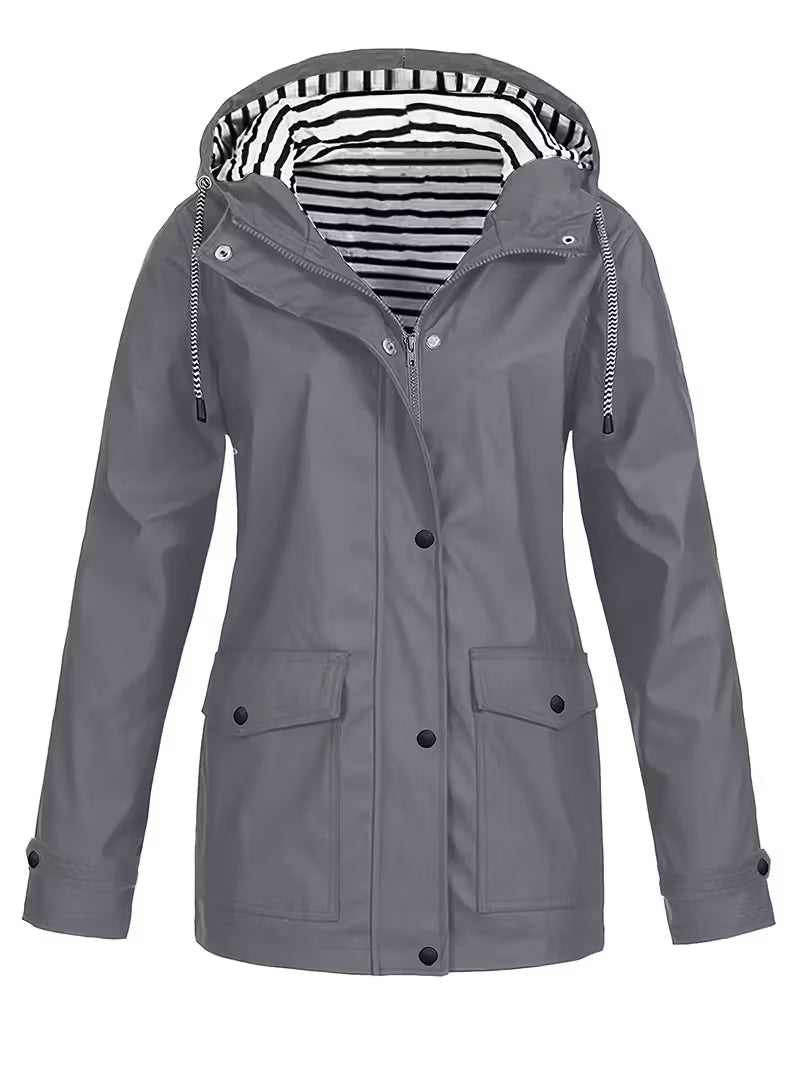 Waterproof Women's Rain Coat - Breathable Lightweight Jacket