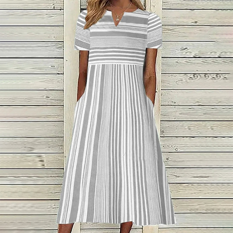 Easy Breezy Striped Sundress for Women - BritishElegance