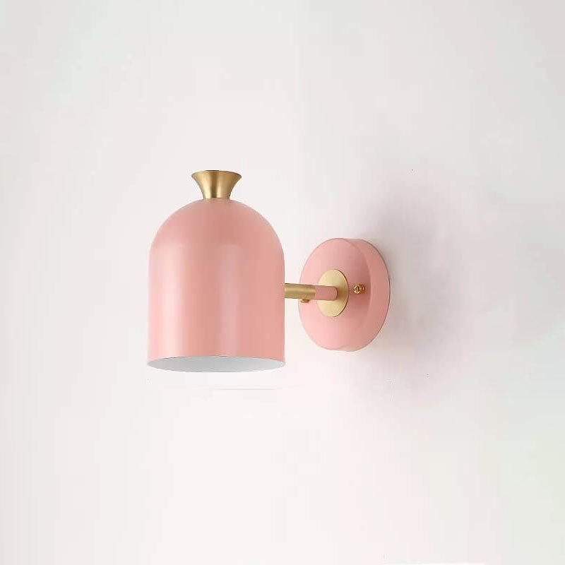 Sleek Metal Round Wall Lamp One Light Fixtures - VogeLuxe