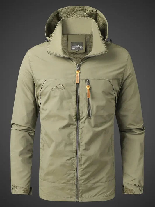 Classic Hooded Outdoor Jacket for Men - VogeLuxe