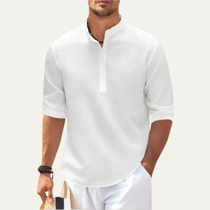 VogeLuxe | Men’s Textured Popover Shirt