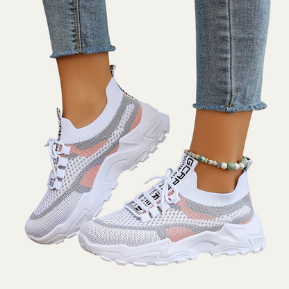 VogeLuxe | Women’s Lightweight Chunky Platform Mesh Sneakers