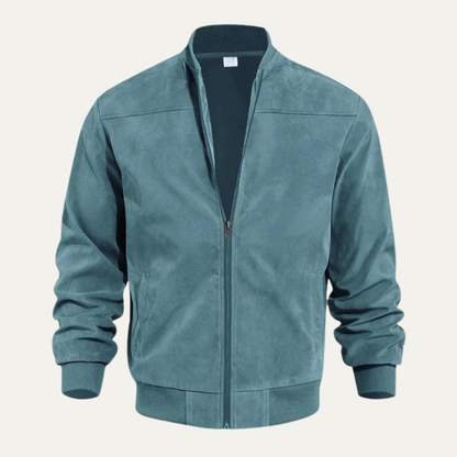 VogeLuxe | Men’s Textured Zip Up Casual Bomber Jacket