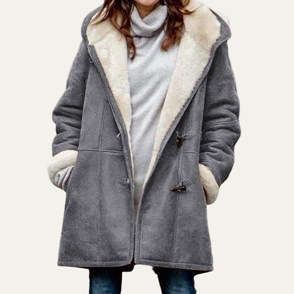VogeLuxe | Women’s Warm Furry Lapel Button Jacket