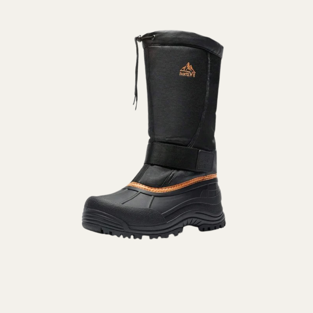 VogeLuxe | Men’s Tall Rugged Winter Snow Boots with Strap and Drawstring