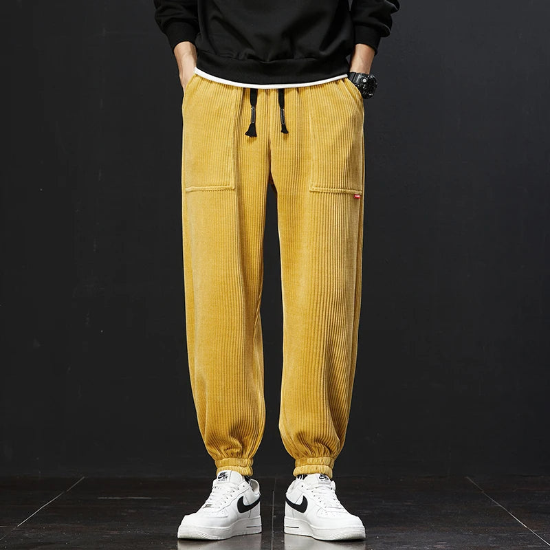 Comfortable Corduroy Running Pants - VogeLuxe