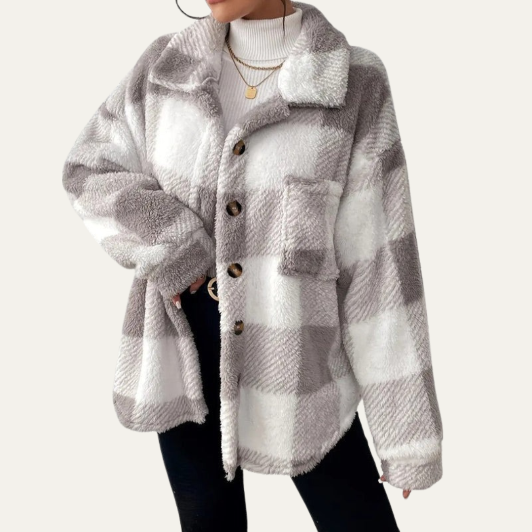 VogeLuxe | Women’s Oversized Plaid Shacket