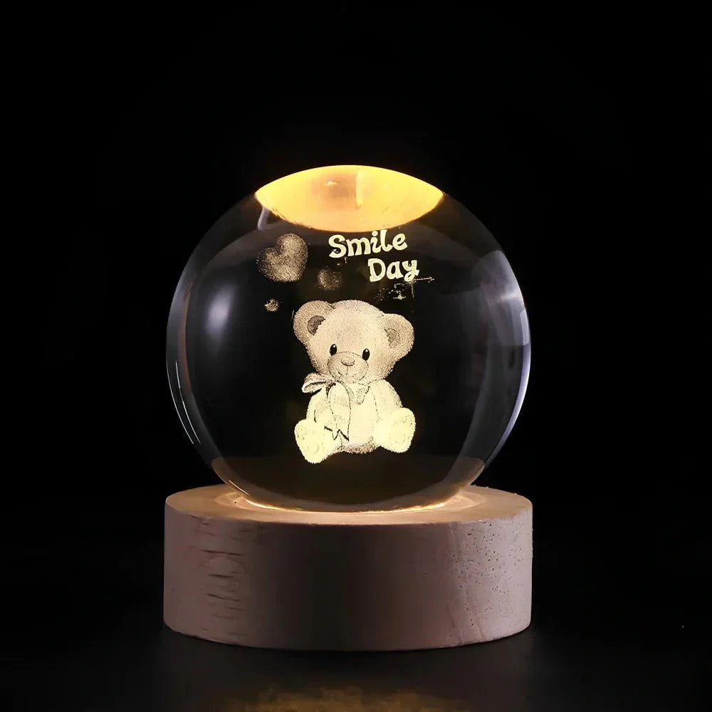 Glowing Orb LED Nightlight Galaxy Pattern