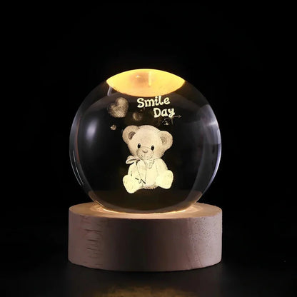Glowing Orb LED Nightlight Galaxy Pattern
