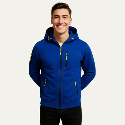 VogeLuxe | Men’s Sporty Full Zip Technical Hoodie