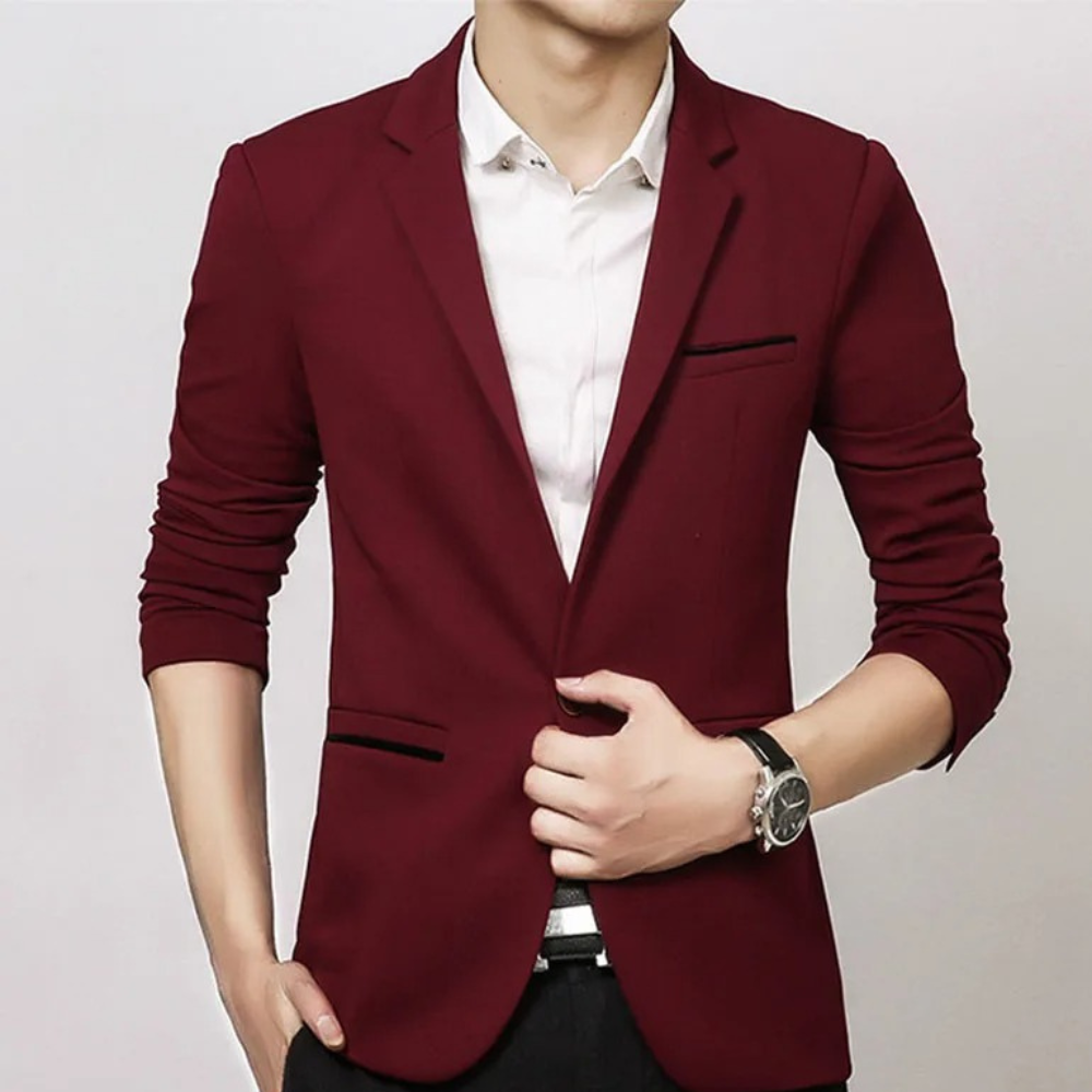 Stylish Men's Single Button Slim Fit Blazer