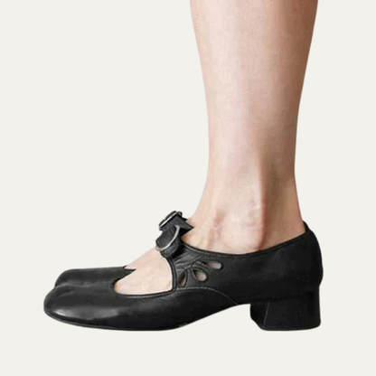 VogeLuxe | Women’s Mary Jane Heels with Rounded Toe and Low Block Heel