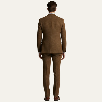 VogeLuxe | Men’s Textured Tweed Three Piece Suit