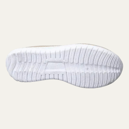 VogeLuxe | Women’s Knitted Slip On Loafers with Chain Detail