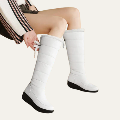 VogeLuxe | Women’s Puffy Winter Boots with Faux Fur Collar