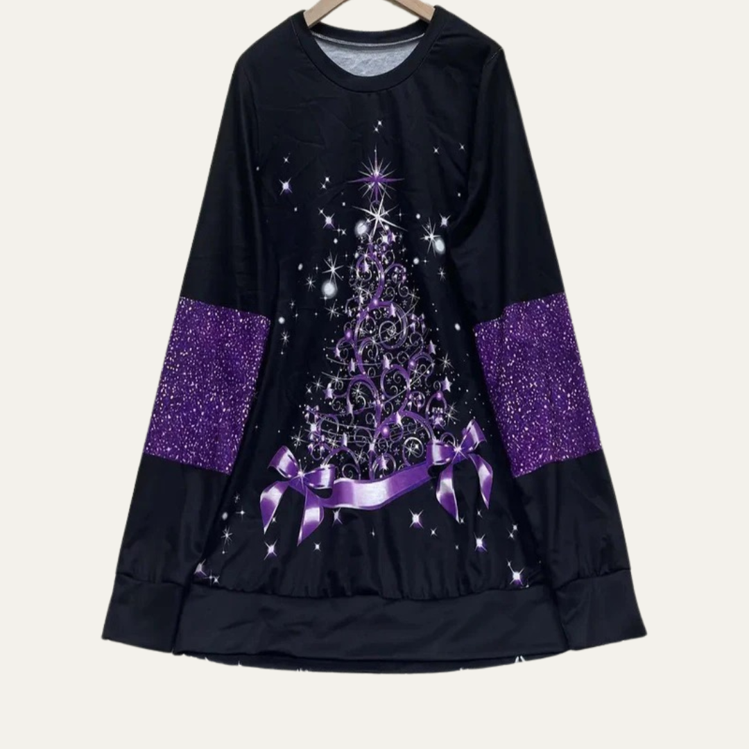 VogeLuxe | Women’s Starry Tree Christmas Sweatshirt