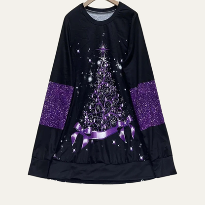 VogeLuxe | Women’s Starry Tree Christmas Sweatshirt