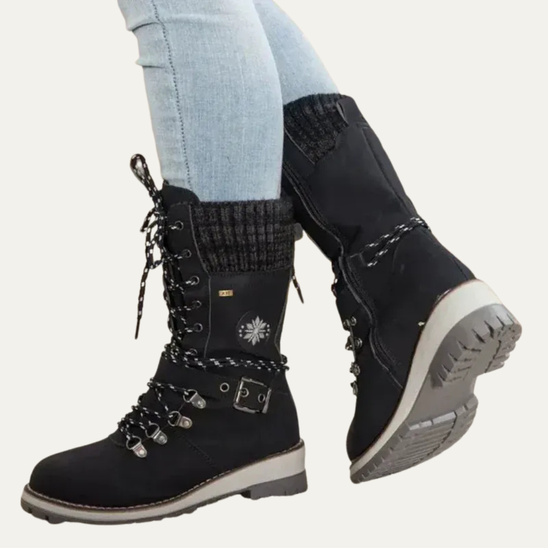 VogeLuxe | Women’s Mid Calf Winter Boots with Hiking Design