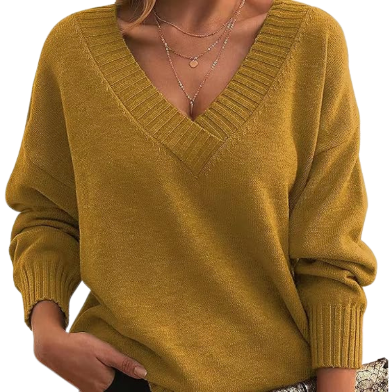 Soft Women's Classic V-Neck Cashmere Sweater