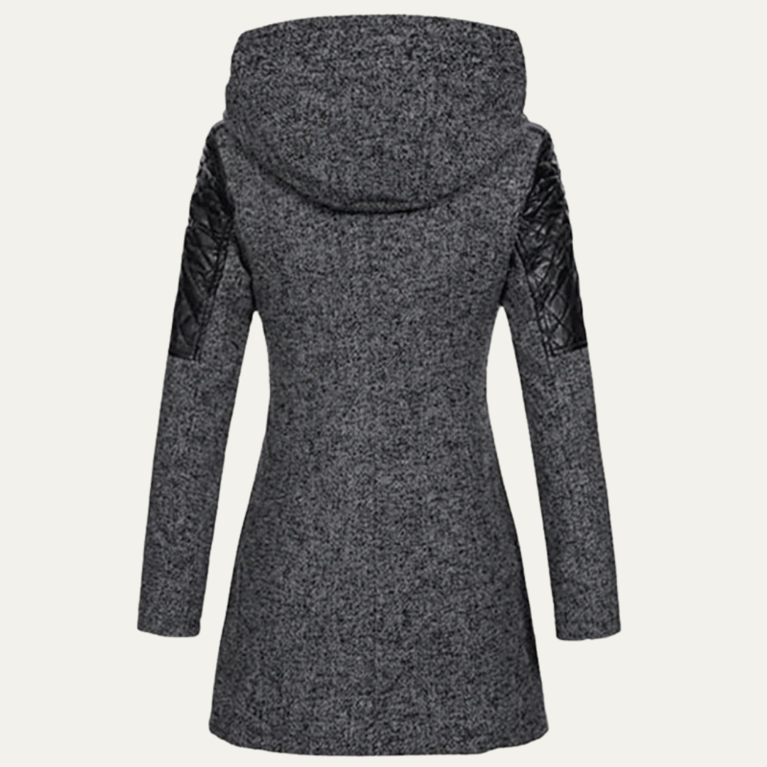 VogeLuxe | Women’s Mid-Length Moto Coat