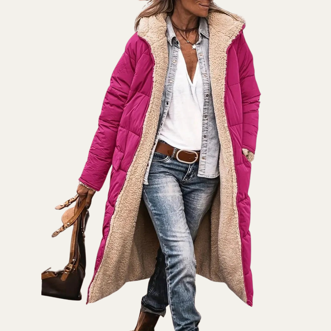 VogeLuxe | Women’s Reversible Hooded Longline Winter Coat