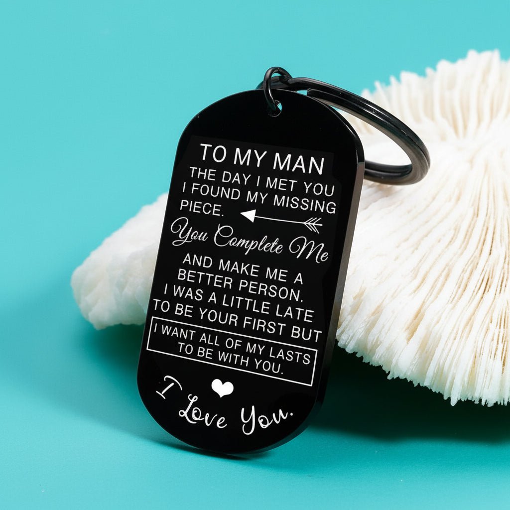 Personalized Couple Keychain Stainless Steel - VogeLuxe