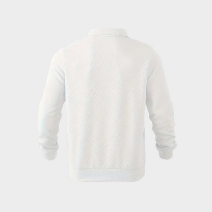 VogeLuxe | Men’s Quarter Zip Textured Knit Pullover