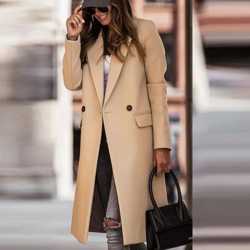 Classic Women's Trench Coat with Button Front