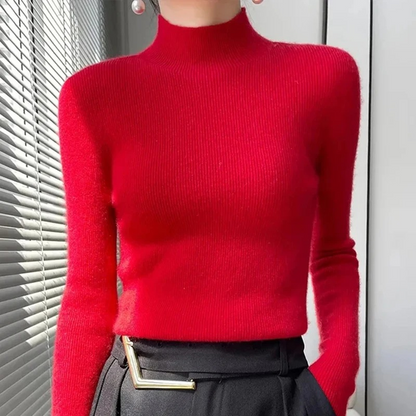 Warm Fitted Ladies Wool Sweater for Winter
