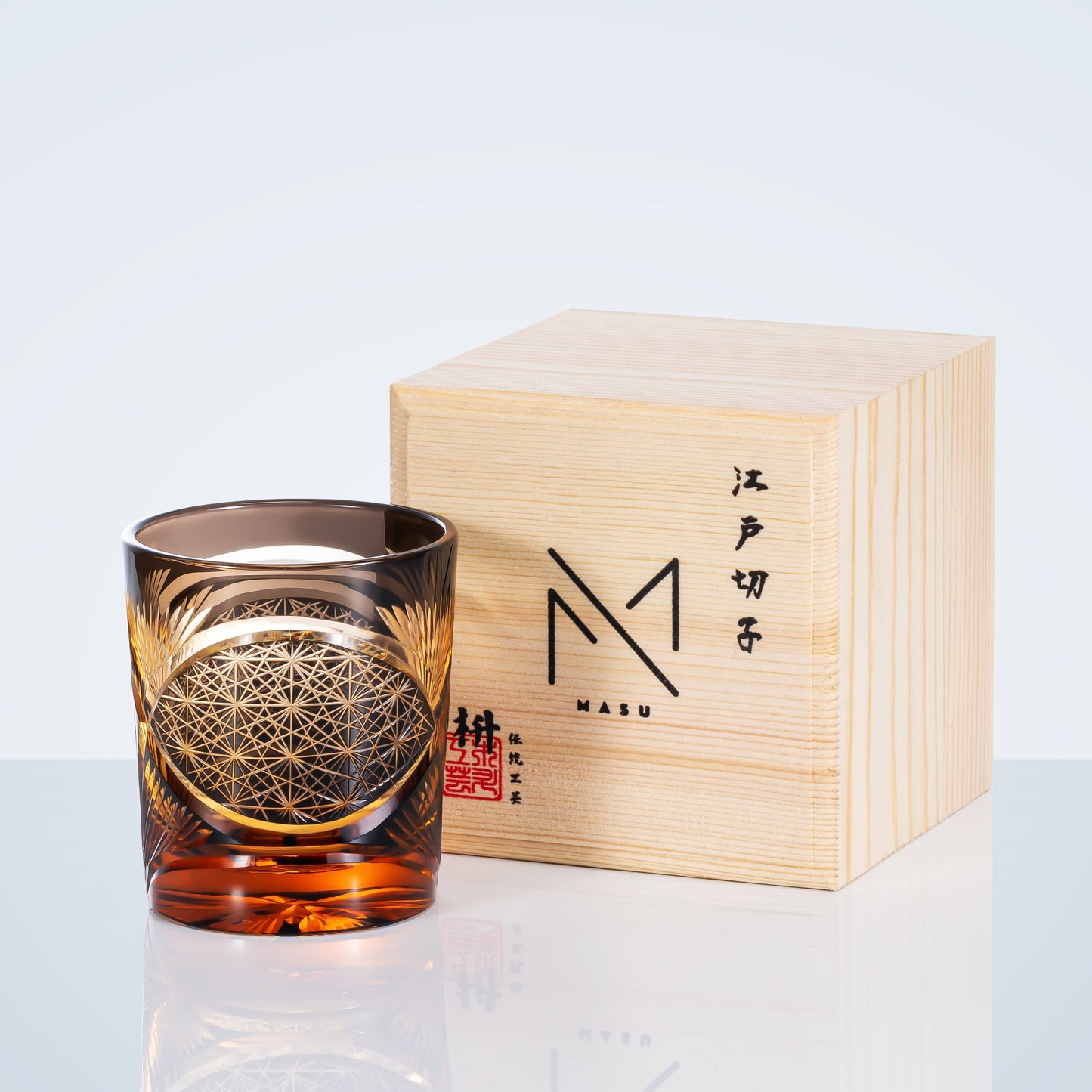 Luxury Whisky Glass Set with Wooden Gift Box