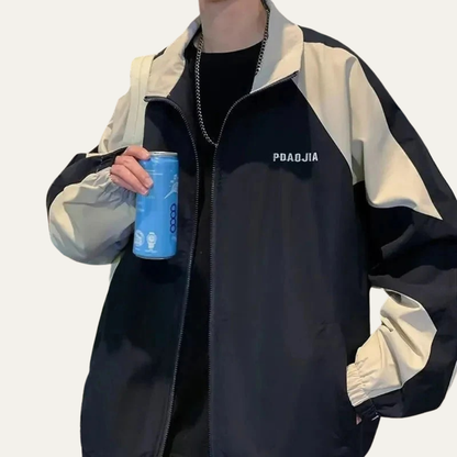 VogeLuxe | Men’s Sporty Track Jacket with Contrast Panels