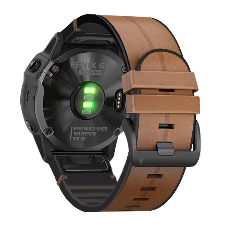 Soft Leather Replacement Watch Band For Fenix 8 7 6 5 - VogeLuxe