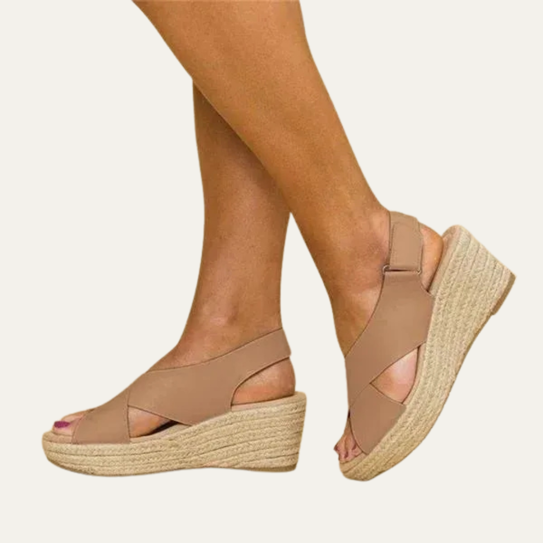 VogeLuxe | Women’s Espadrille Wedge Sandal with Peep Toe