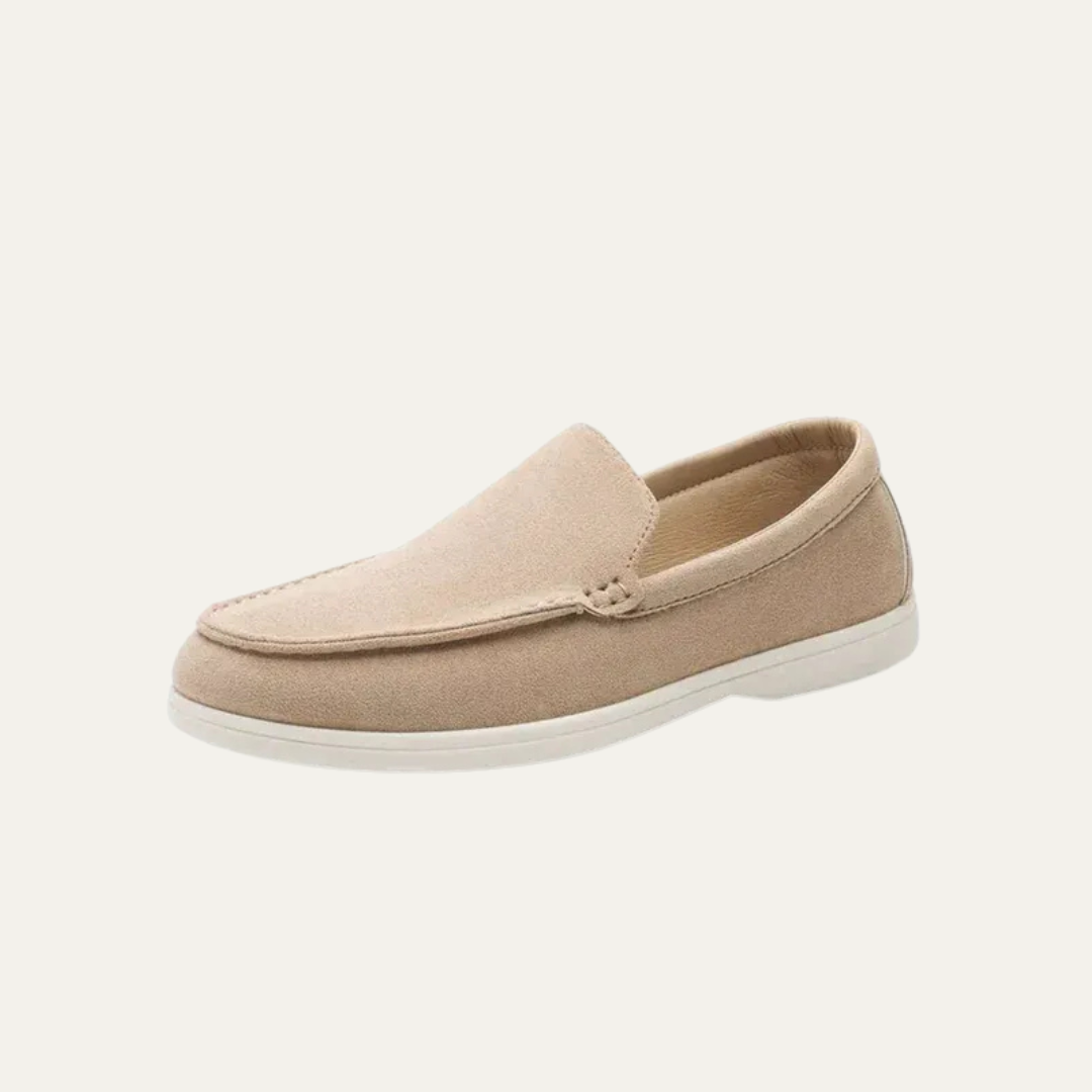 VogeLuxe | Men’s Suede Driving Moccasins with Metal Keeper Detail