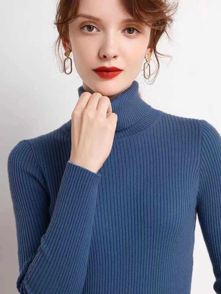 Cozy Women's Soft Knit Winter Turtleneck Sweater