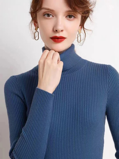 Cozy Women's Soft Knit Winter Turtleneck Sweater