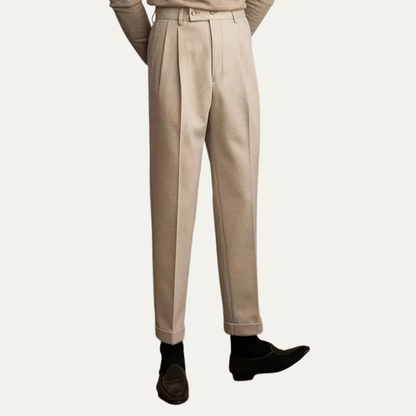 VogeLuxe | Men’s High-Waist Pleated Dress Trousers